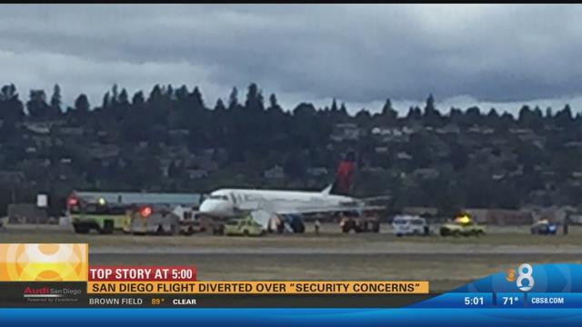 San Diego flight diverted over 'security concerns' - CBS News 8 - San