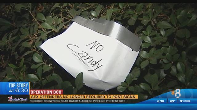 Sex Offenders No Longer Required To Post Signs On Halloween Cbs News