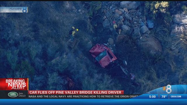 Driver dies after car plunges off Pine Valley Bridge - CBS ...