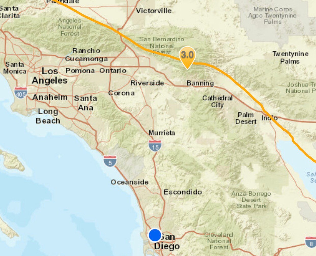 recent earthquakes in southern california list