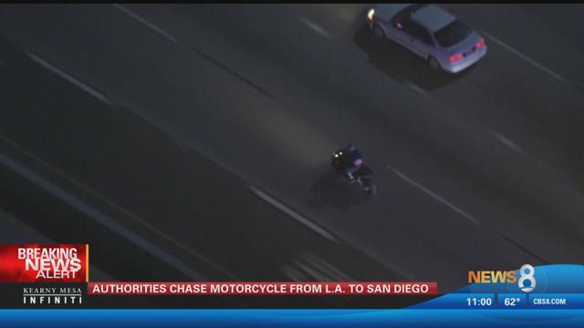 Los Angeles High Speed Motorcycle Chase Ends In San Diego Cbs News 8 San Diego Ca News 8743