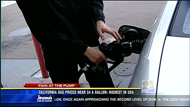 california gas prices 2011. California gas prices near $4