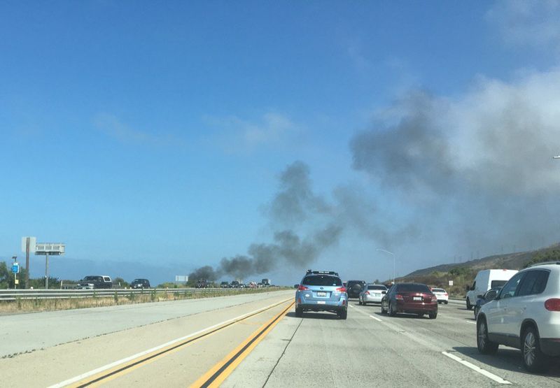 Car fire prompts lane closures on I5 south CBS News 8 San Diego