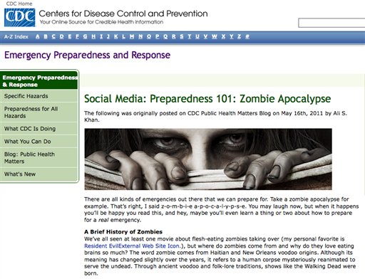 CDC's 'zombie apocalypse' advice an Internet hit - CBS ...