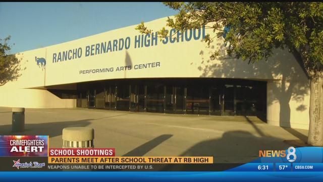 School Shootings: Parents meet after Rancho Bernardo High threat - CBS