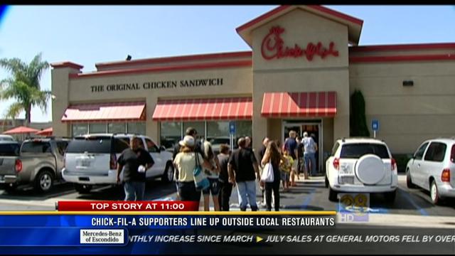 San Diego Chick Fil A Supporters Turn Out For Appreciation Day Cbs News 8 San Diego Ca 1630