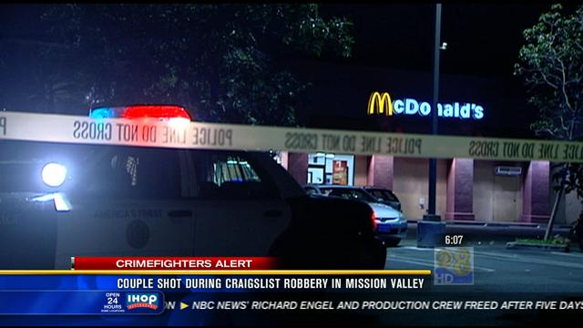 Couple shot during Craigslist robbery in Mission Valley ...