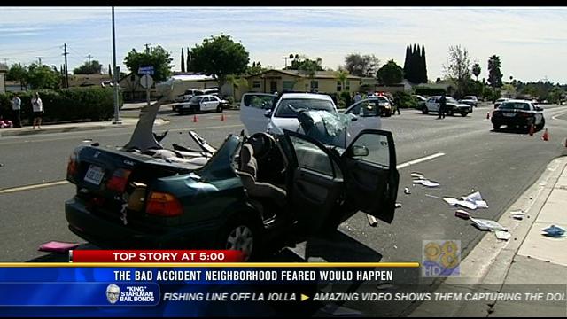 4 injured in two-vehicle crash in San Carlos - CBS News 8 - San Diego