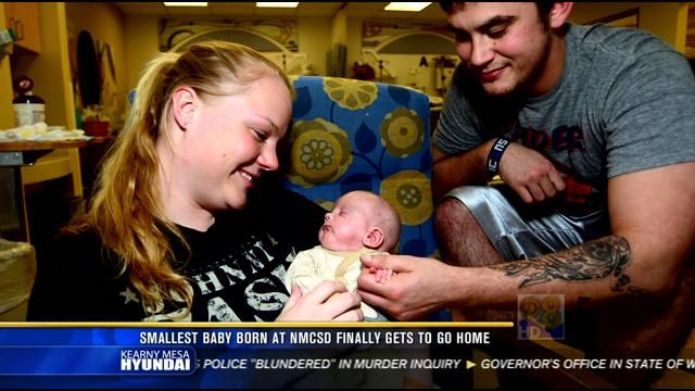 Smallest baby ever born at NMCSD finally gets to go home