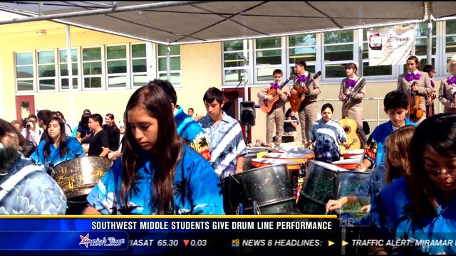 southwest-middle-school-students-give-drum-line-performance-cbs-news