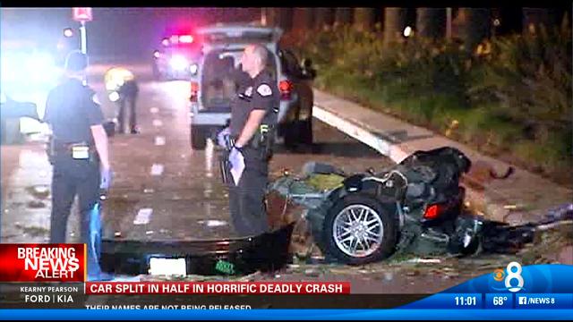 Suspected DUI Crash Splits Car In Half; Passenger Dead - CBS News 8 ...