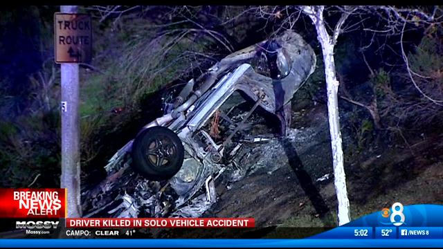 Speeding Driver Killed In Fiery Crash In Vista Cbs News 8 San Diego Ca News Station Kfmb