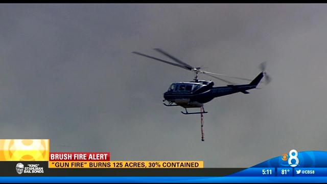 Brush fire in Pine Valley scorches 125 acres - CBS News 8 ...