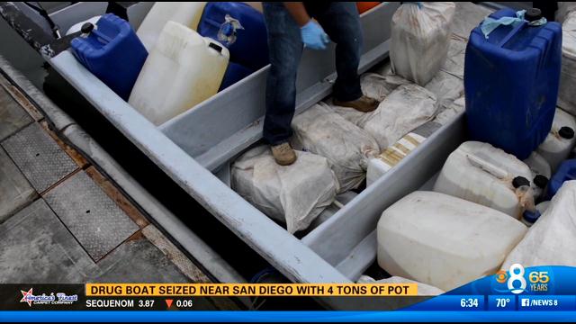 Drug Boat Seized Near San Diego With 4 Tons Of Pot Cbs News 8 San