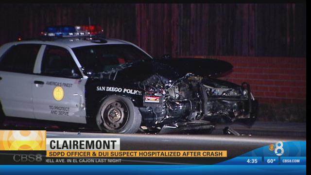 Sdpd Officer And Dui Suspect Hospitalized After Crash Cbs News 8