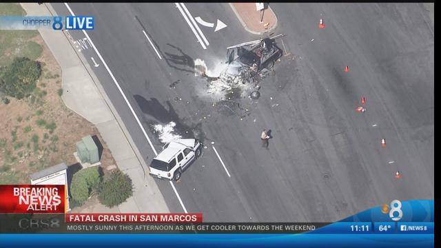 Suspected Dui Driver Killed In Head On Crash In San Marcos Cbs News 8 San Diego Ca News