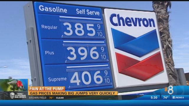 San Diego gas prices on the rise - CBS News 8 - San Diego, CA News