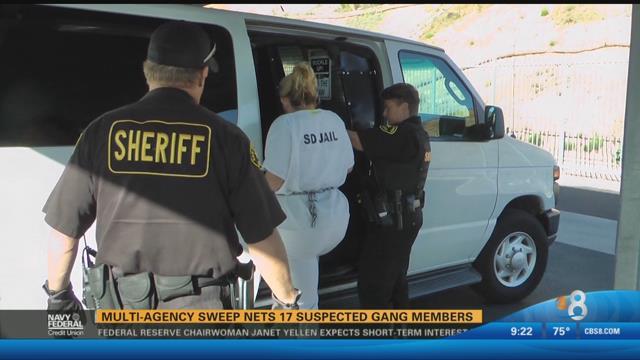 Multi Agency Sweep Nets 17 Suspected Gang Members Cbs News 8 San Diego Ca News Station