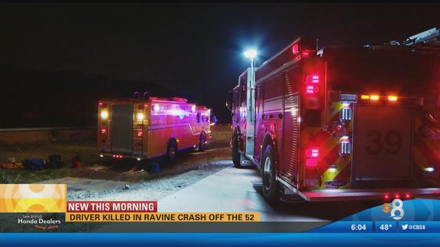 Driver Killed In Ravine Crash Off Sr 52 Cbs News 8 San Diego Ca