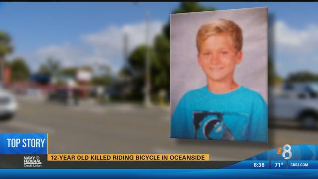 12-year-old boy killed riding bicycle in Oceanside - CBS News 8 - San ...